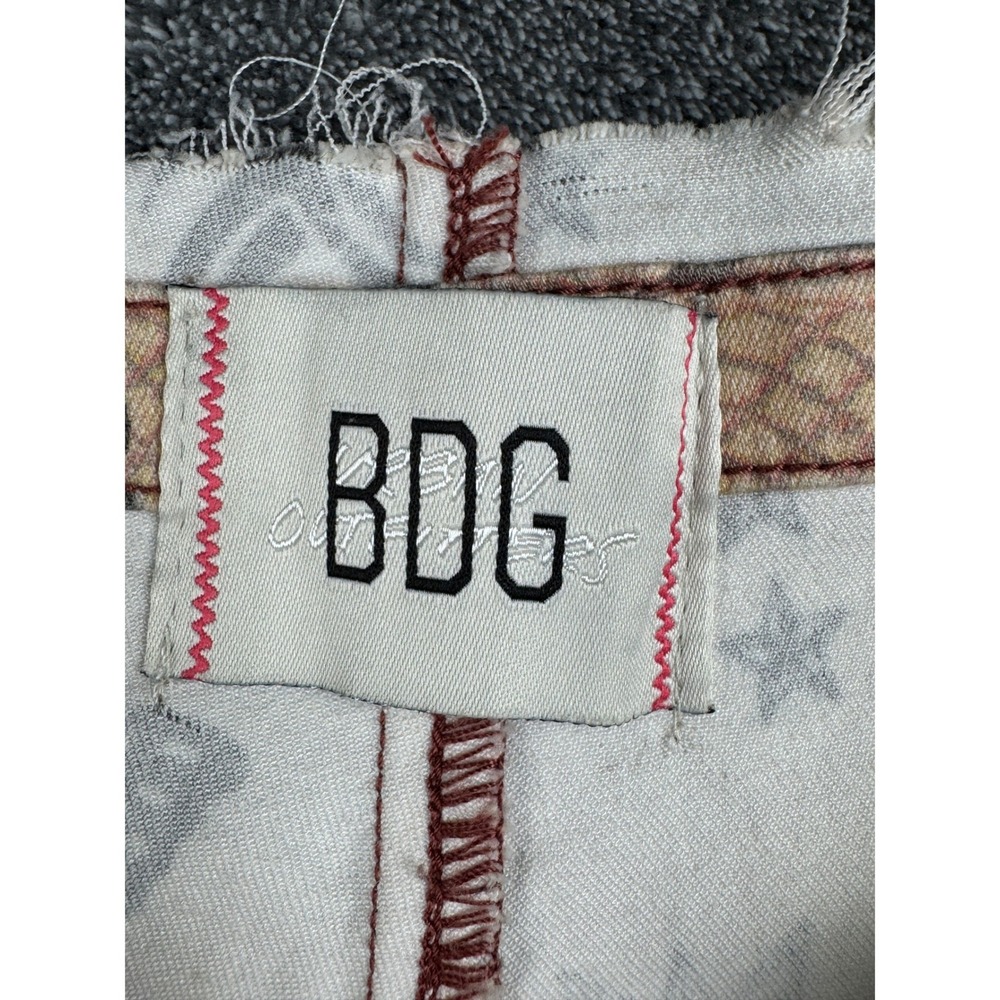 Vintage BDG Urban‎ Outfitters Tattoo Print V Flare Pants Y2K Grunge Size 27 - Picture 6 of 15